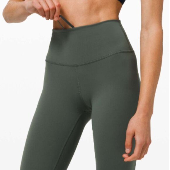 LULULEMON SMOKED SPUCE HIGH RISE YOGA PANT Size 4 - Picture 4 of 5